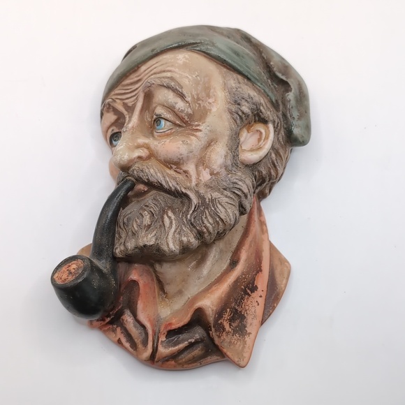 Vintage 1950's Hand Painted Lefton Porcelain Ceramic Sailor Wall Hanging Plaque - Picture 7 of 7